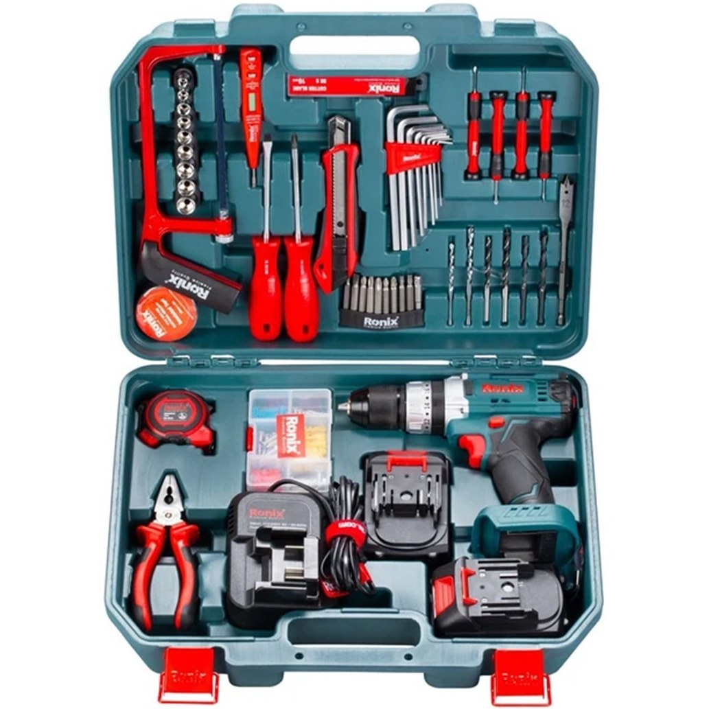 کیت دریل شارژی رونیکس مدل RS8620 دو باتری ۲۰ ولت